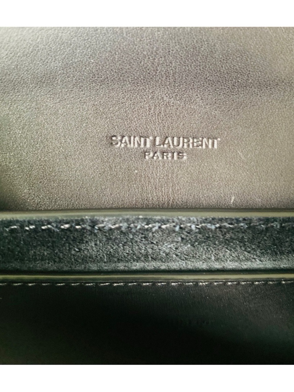 Saint Laurent Black Leather Crossbody with Gold YSL Logo - Picture 11 of 14